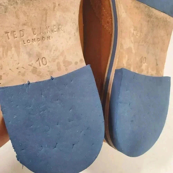 Ted Baker Brown Perforated Leather Wingtip Lace Up Shoes 10 - Picture 7 of 10